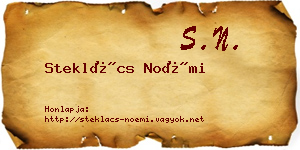 Steklács Noémi névjegykártya